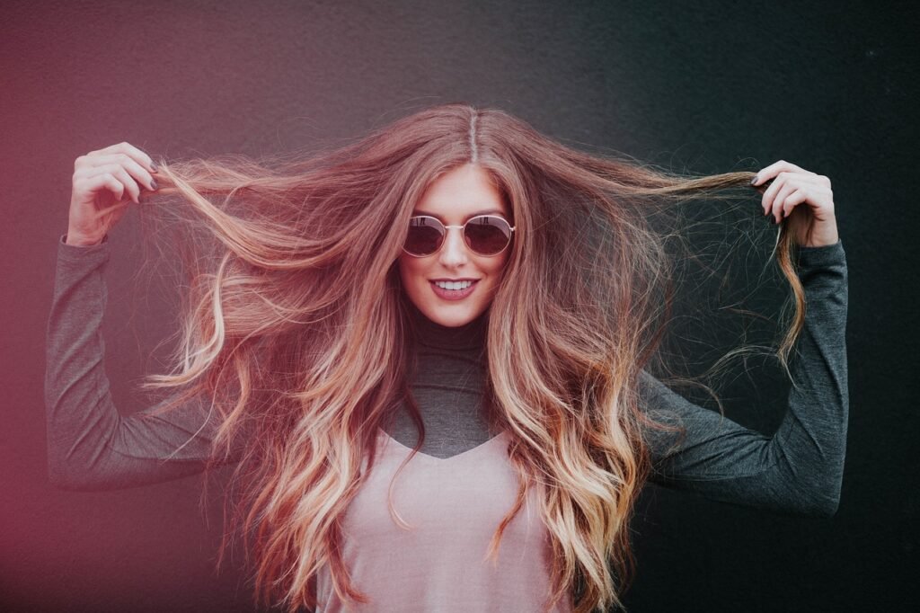 woman with long hair