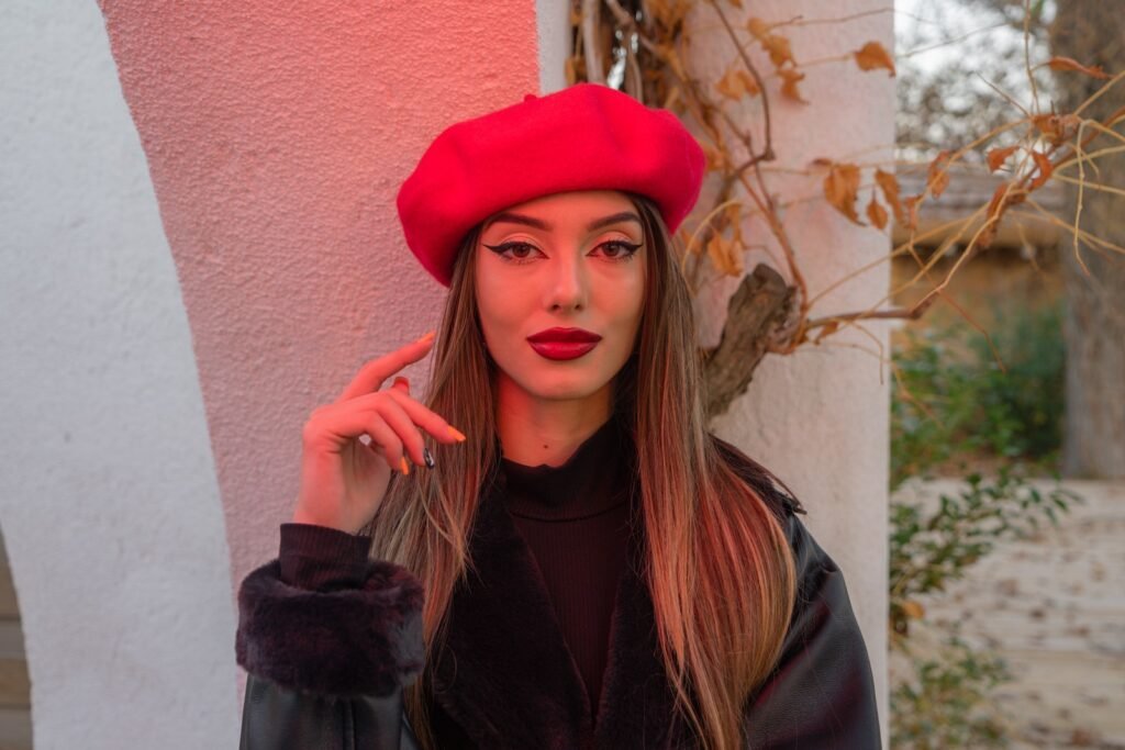 Woman Wearing Red Cap